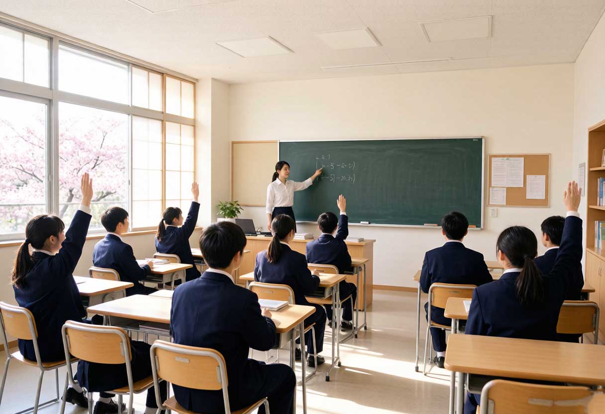 日本の高校の授業